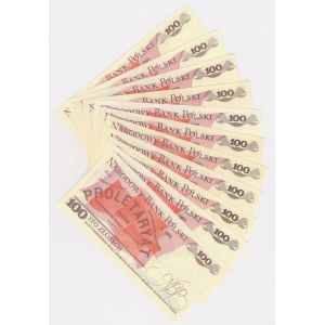 100 złotych 1982 - LA do LN (11 szt.)