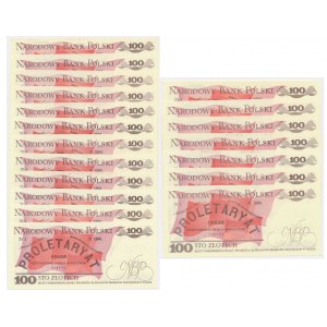 100 złotych 1986 - SA do TB (19 szt.)