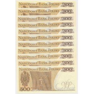 500 PLN 1982 - CF to CZ (11 pieces).