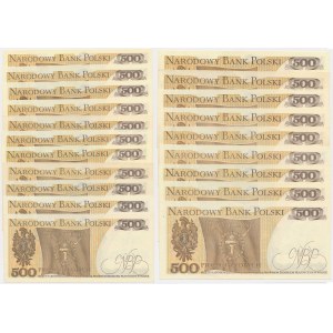 500 złotych 1982 - DA do DZ (20 szt.)
