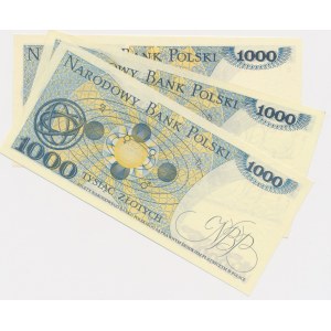 1.000 złotych 1979 - BT, BY, CR (3 szt.)
