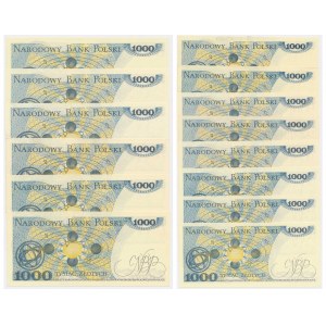 1.000 złotych 1982 - DE do DZ (14 szt.)