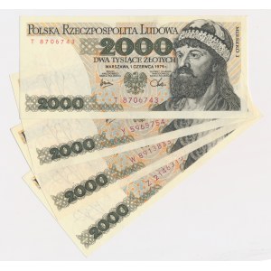 2.000 złotych 1979 - T do W (4 szt.)