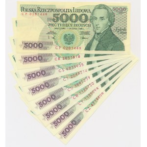 5 000 PLN 1988 - CP do CZ (8 ks)