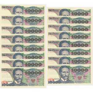 10,000 PLN 1987 - B to U (16 pcs.).