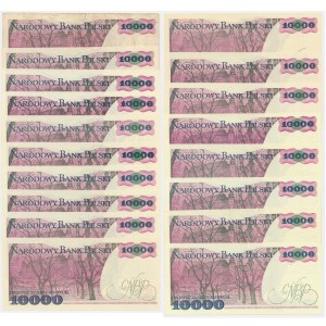 10.000 złotych 1988 - AA do AZ (18 szt.)