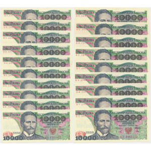 10 000 PLN 1988 - BA do BZ (19 ks)