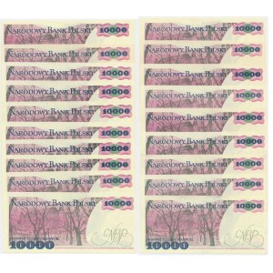 10.000 złotych 1988 - BA do BZ (19 szt.)