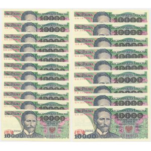 10.000 złotych 1988 - CA do CZ (20 szt.)