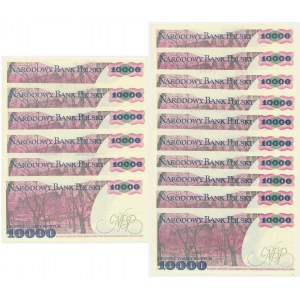 10,000 PLN 1988 - DA to DT (16 pcs.).