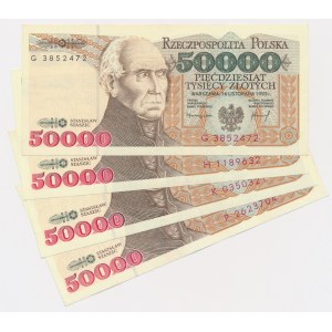 50,000 PLN 1993 - G to P (4 pcs.).