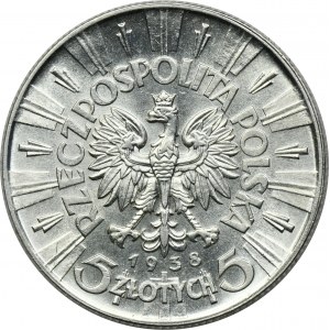 Piłsudski, 5 złotych 1938