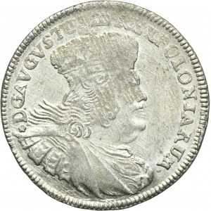 Augustus III of Poland, 8 Groschen Leipzig 1753 EC - UNLISTED, star on the obverse