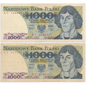 1.000 złotych 1979 - BP i BS - wyjątkowa rzadkość (2 szt.)