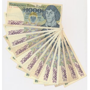 Zestaw, 1.000 złotych 1979 (12 szt.) - rzadkie serie
