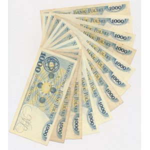 Zestaw, 1.000 złotych 1979 (12 szt.) - rzadkie serie