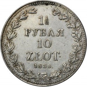 1 1/2 rubľa = 10 zlotých Varšava 1836 MW