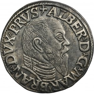 Duchy of Prussia, Albrecht Hohenzollern, 3 Groschen Königsberg 1544 - RARE