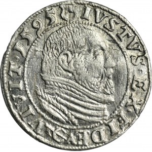 Duchy of Prussia, Georg Friedrich von Ansbach, Groschen Königsberg 1595 - RARE