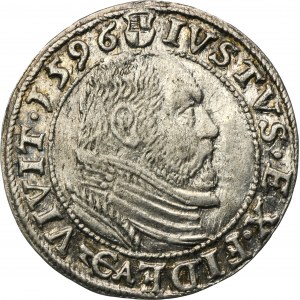 Duchy of Prussia, Georg Friedrich von Ansbach, Groschen Königsberg 1596 - RARE