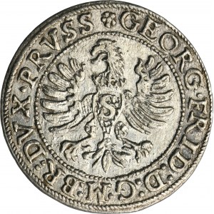 Duchy of Prussia, Georg Friedrich von Ansbach, Groschen Königsberg 1596 - RARE