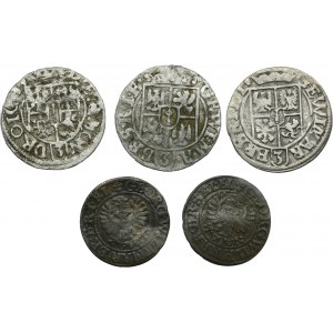 Set, Duchy of Prussia, Georg Wilhelm, Schilling and 3 Polker Königsberg (5 pcs.)