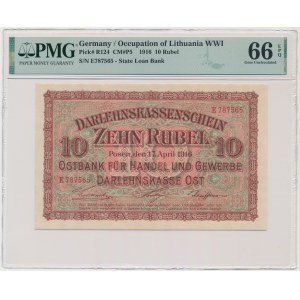 Poznaň, 10 rublů 1916 - E - PMG 66 EPQ