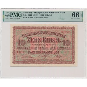 Poznaň, 10 rubľov 1916 - E - PMG 66 EPQ