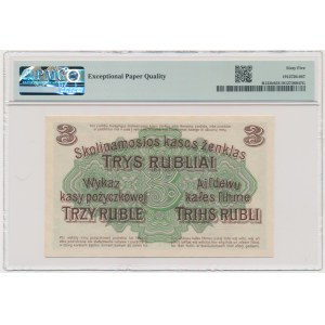 Posen, 3 Rubles 1916 - U - short clause - PMG 65 EPQ