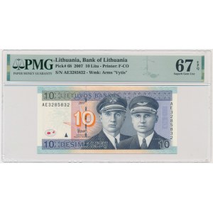 Lithuania, 10 Litu 2007 - AE - PMG 67 EPQ