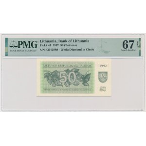 Lithuania, 50 Talonas 1992 - PMG 67 EPQ