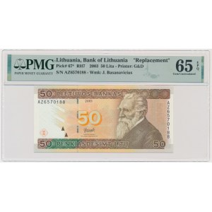 Lithuania, 50 Litu 2003 - AZ - PMG 65 EPQ - replacement