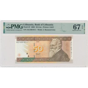 Lithuania, 50 Litu 2003 - AG - PMG 67 EPQ