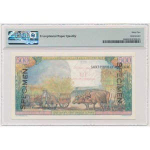 Saint Pierre and Miquelon, 10 Nouveaux Francs on 500 Francs (1964) - SPECIMEN - PMG 65 EPQ