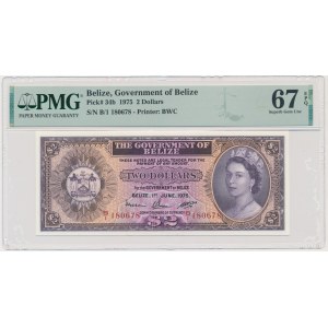 Belize, 2 USD 1975 - PMG 67 EPQ
