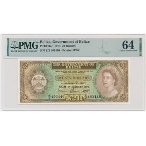 Belize, 20 Dollars 1976 - PMG 64