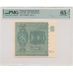 Fínsko, 100 mariek 1945 - PMG 65 EPQ