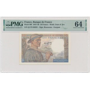 France, 10 Francs 1949 - PMG 64