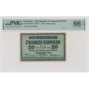 Posen, 20 Kopecks 1916 - PMG 66 EPQ