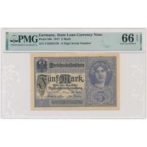 Germany, 5 Mark 1917 - PMG 66 EPQ