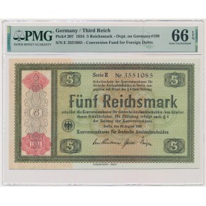 Germany, Third Reich, 5 Reichsmark 1934 - PMG 66 EPQ