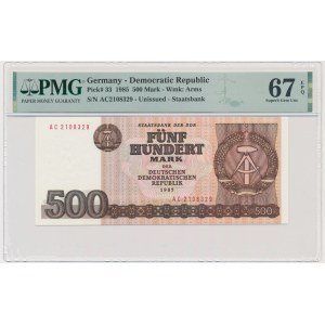 Německo (DDR), 500 marek 1985 - PMG 67 EPQ