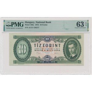 Hungary, 10 Forint 1975 - PMG 63 EPQ