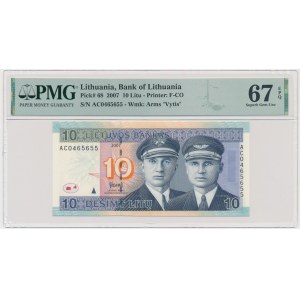 Lithuania, 10 Litu 2007 - AC - PMG 67 EPQ