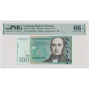 Lithuania, 100 Litu 2007 - PMG 66 EPQ