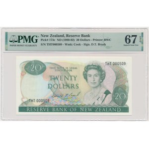 Nový Zéland, 20 dolarů (1989-92) - PMG 67 EPQ
