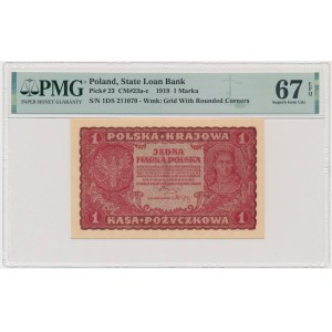 1 mark 1919 - 1st Series DS - PMG 67 EPQ