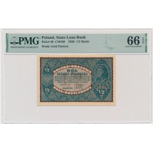 1/2 marki 1920 - PMG 66 EPQ