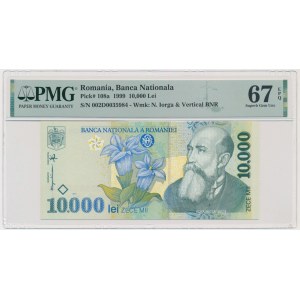 Rumunsko, 10 000 lei 1999 - PMG 67 EPQ