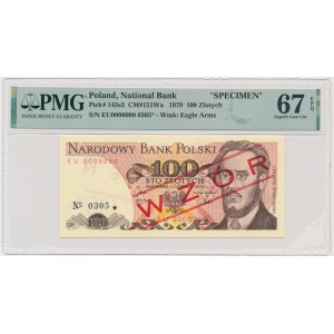 100 złotych 1979 - WZÓR - EU 0000000 - No.0305 - PMG 67 EPQ
